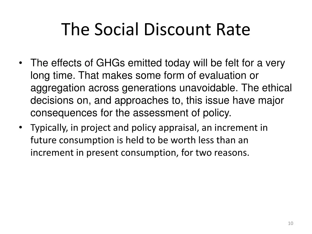 the social discount rate