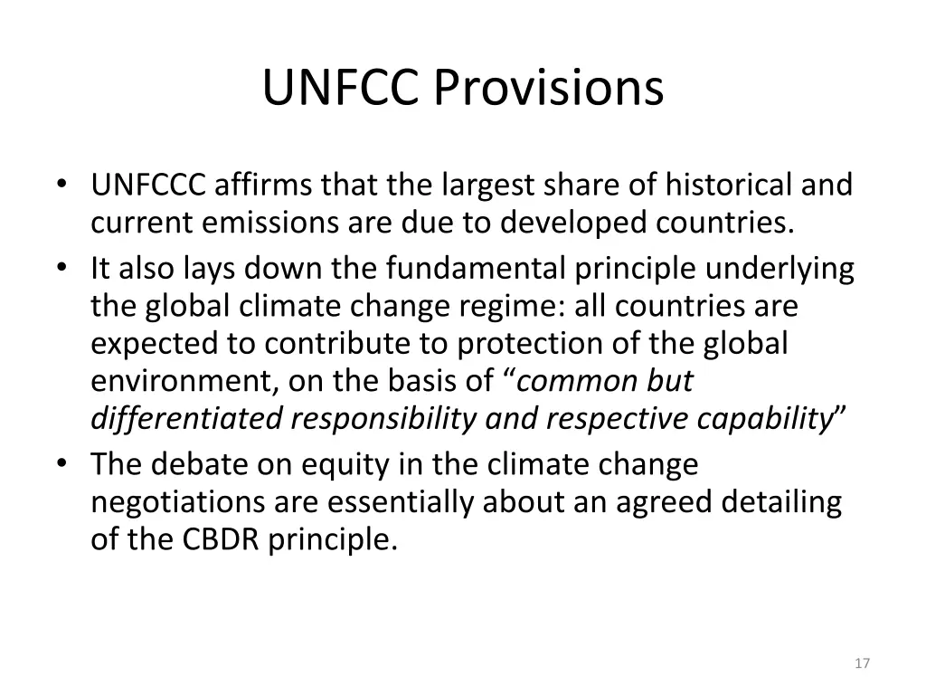 unfcc provisions