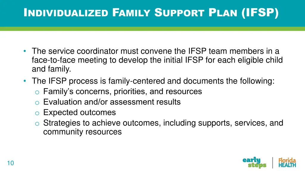 i ndividualized f amily s upport p lan ifsp