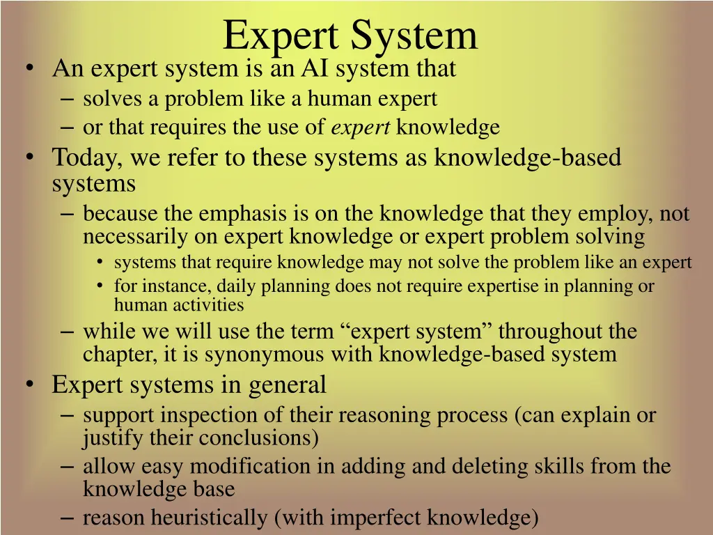 expert system