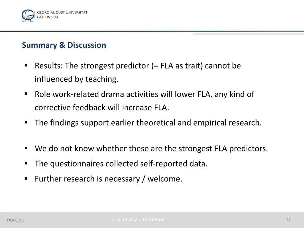 summary discussion