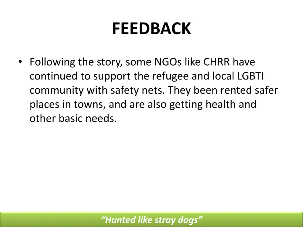 feedback