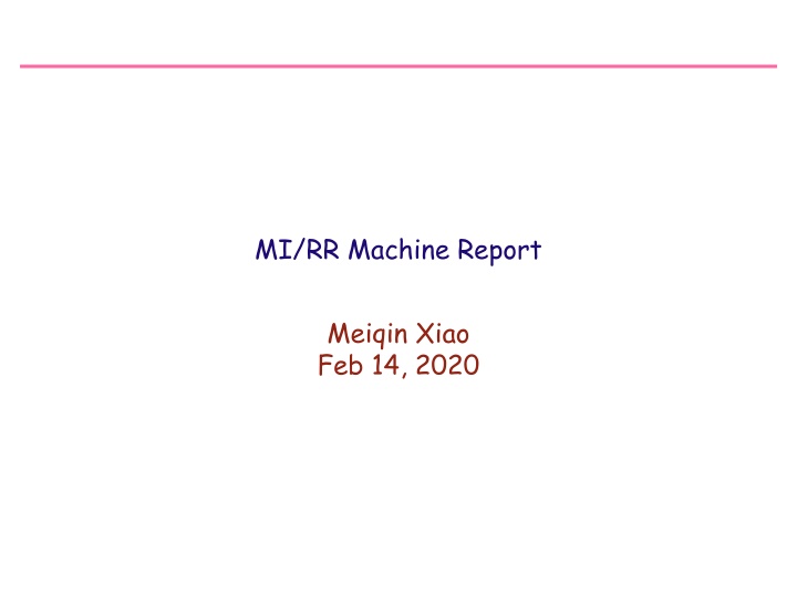 mi rr machine report
