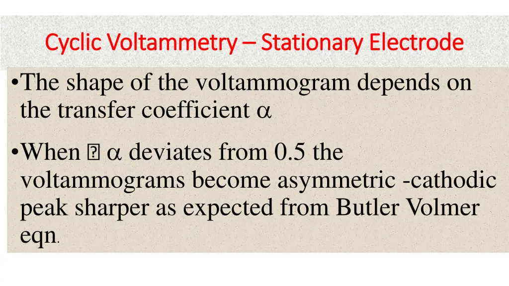 cyclic voltammetry cyclic voltammetry stationary