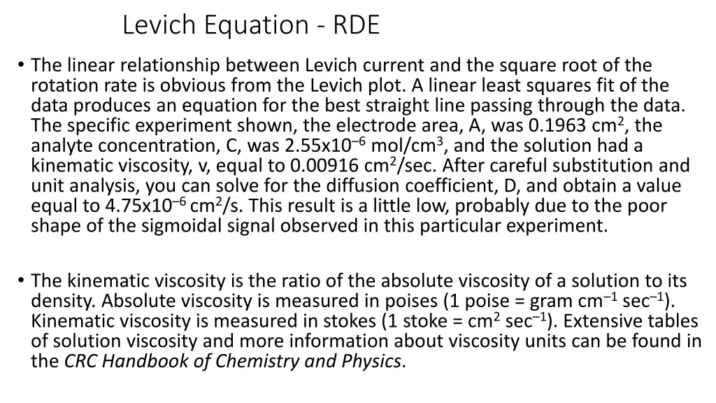 levich equation rde