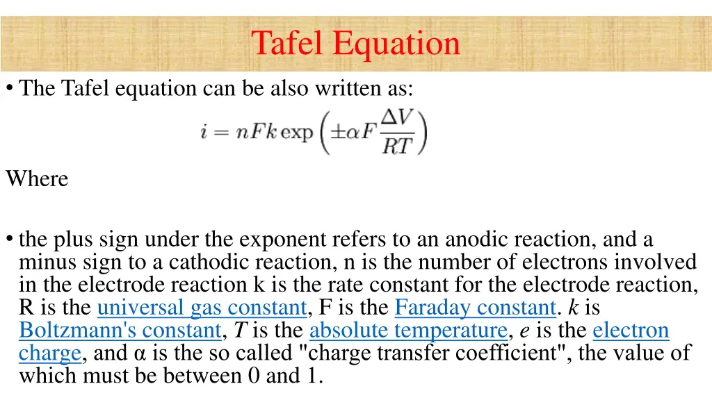 tafel equation 2