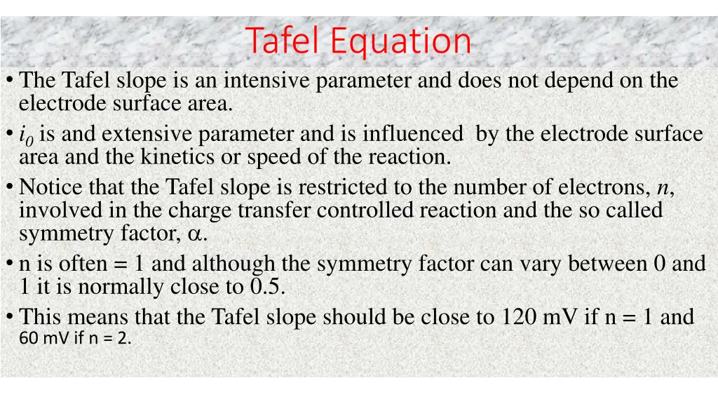 tafel equation 7
