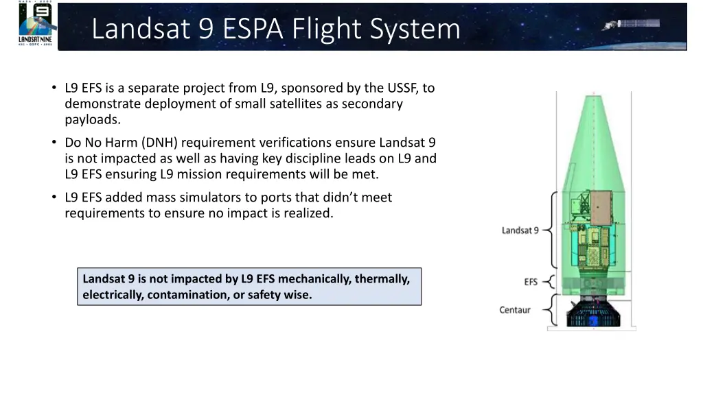 landsat 9 espa flight system