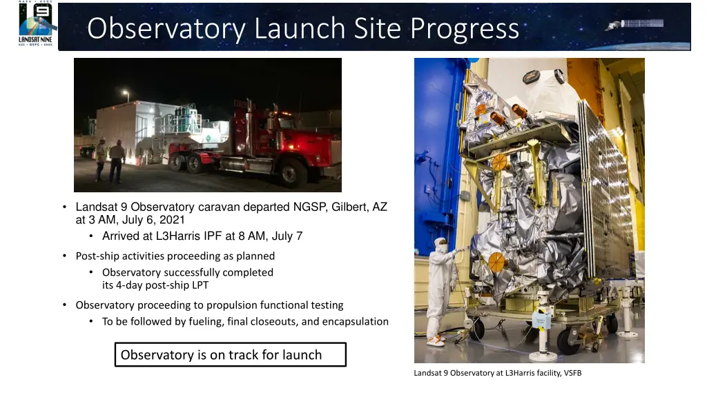 observatory launch site progress