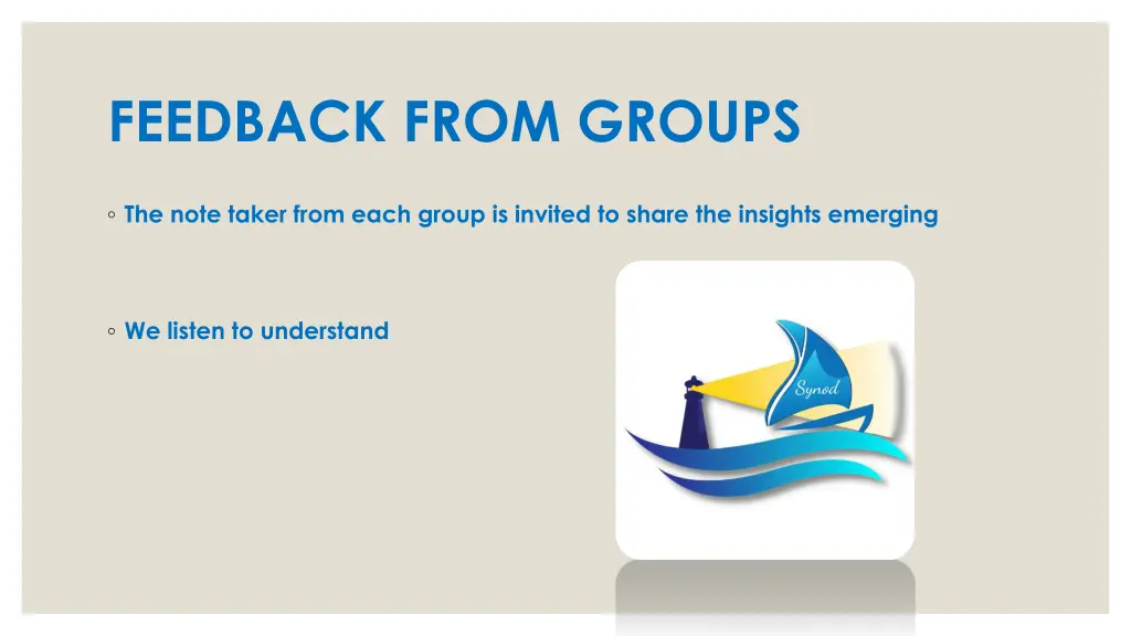 feedback from groups