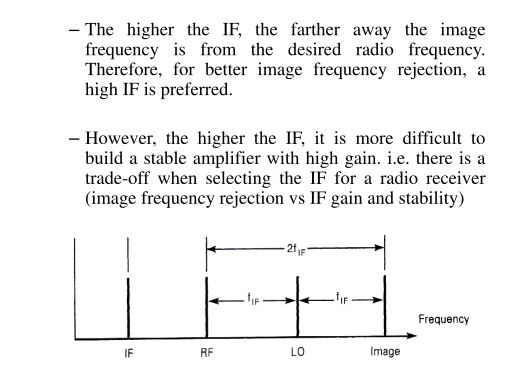 the higher the if the farther away the image
