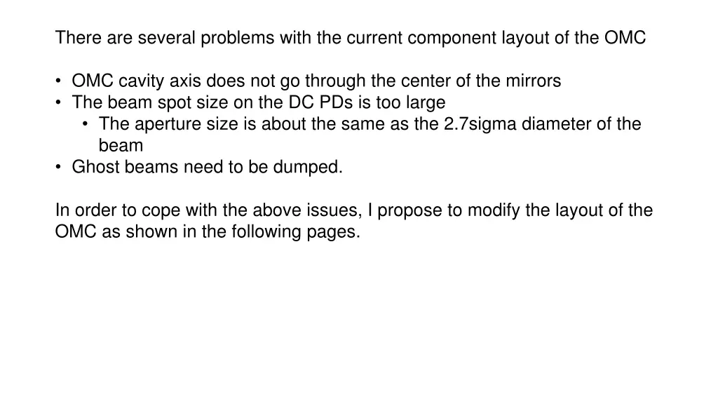 there are several problems with the current