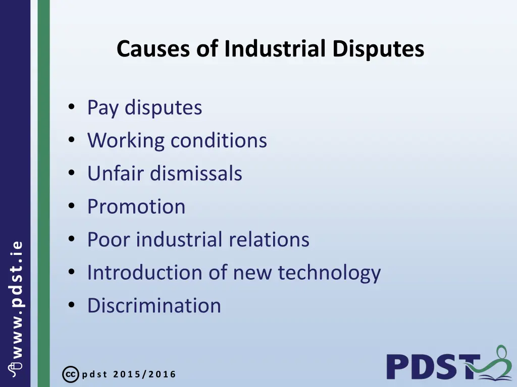 causes of industrial disputes