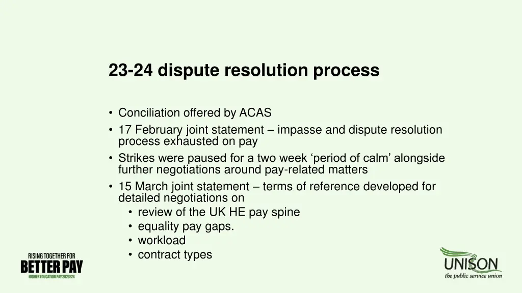 23 24 dispute resolution process