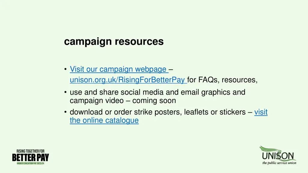 campaign resources