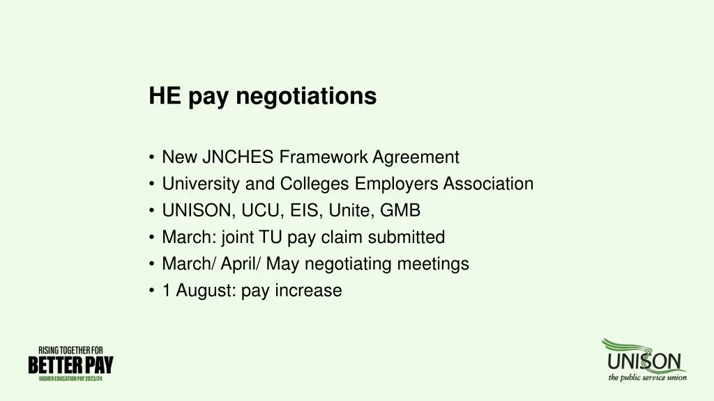 he pay negotiations
