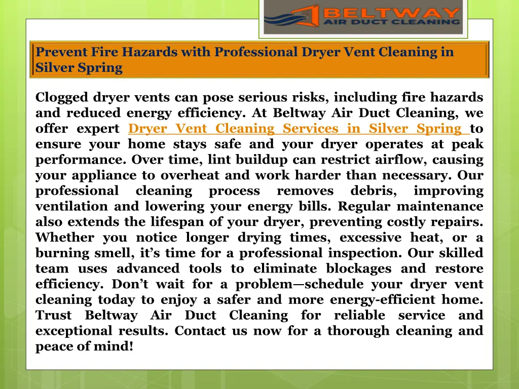 prevent fire hazards with professional dryer vent 3