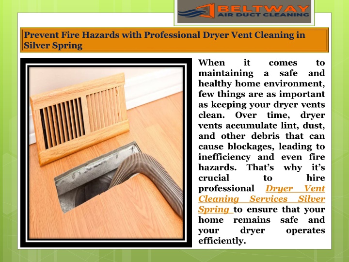 prevent fire hazards with professional dryer vent