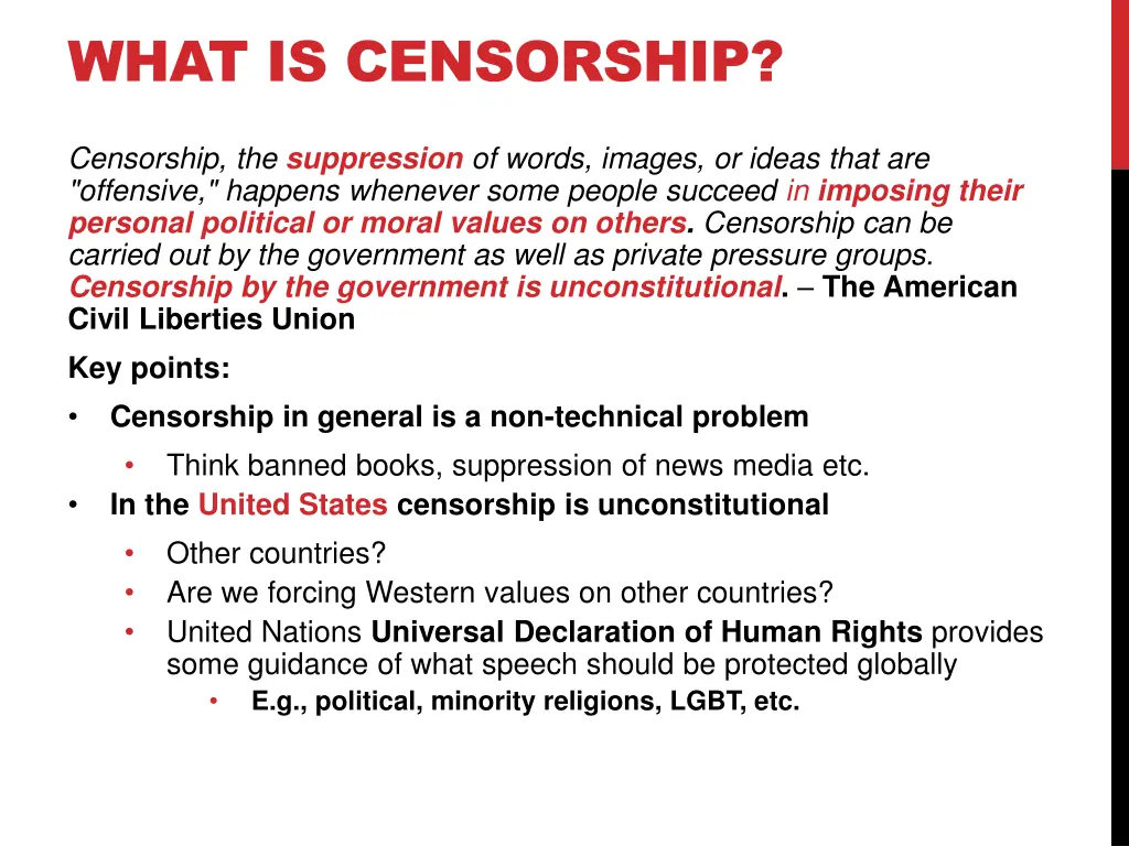 what is censorship