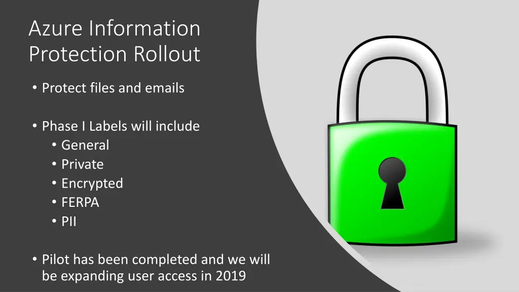 azure information protection rollout