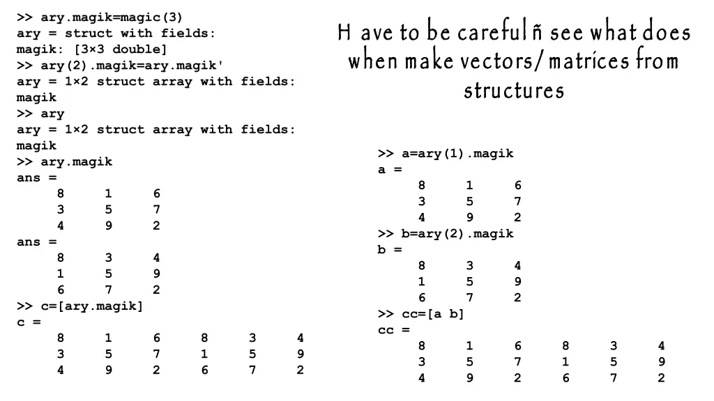 ary magik magic 3 ary struct with fields magik