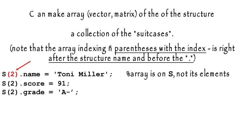 c an make array vector matrix