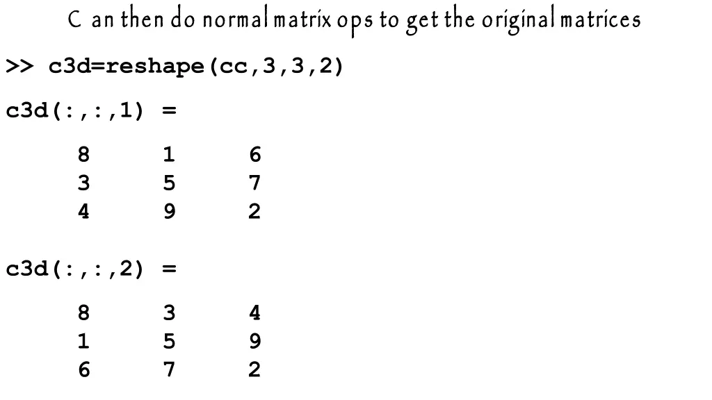 c an then do normal matrix