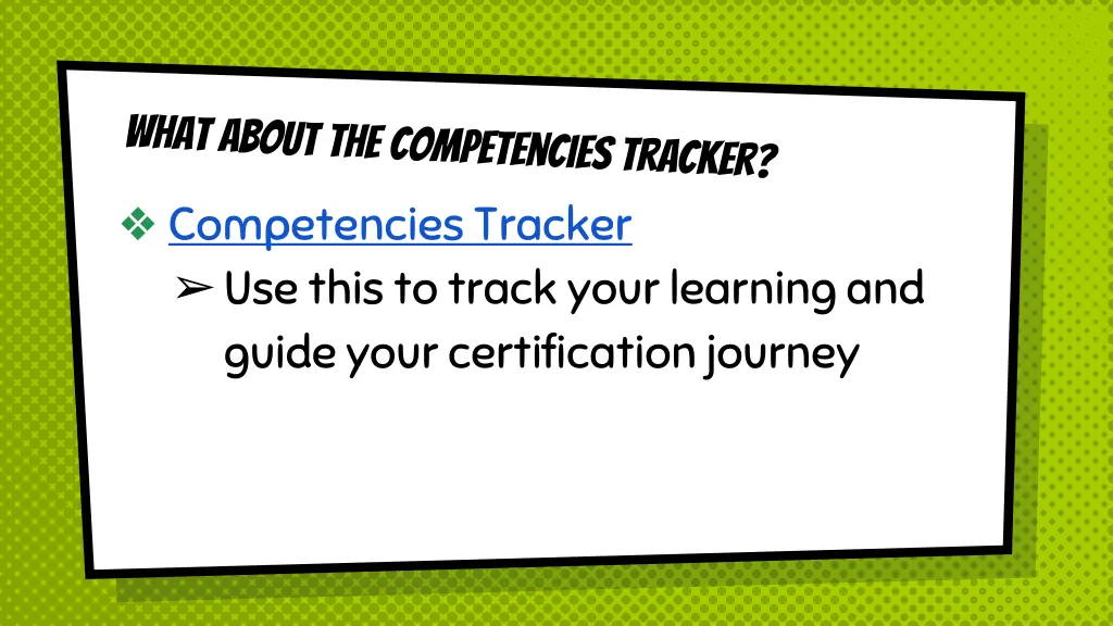 competencies tracker use this to track your
