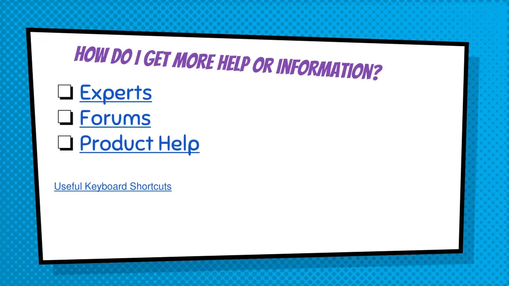 experts forums product help