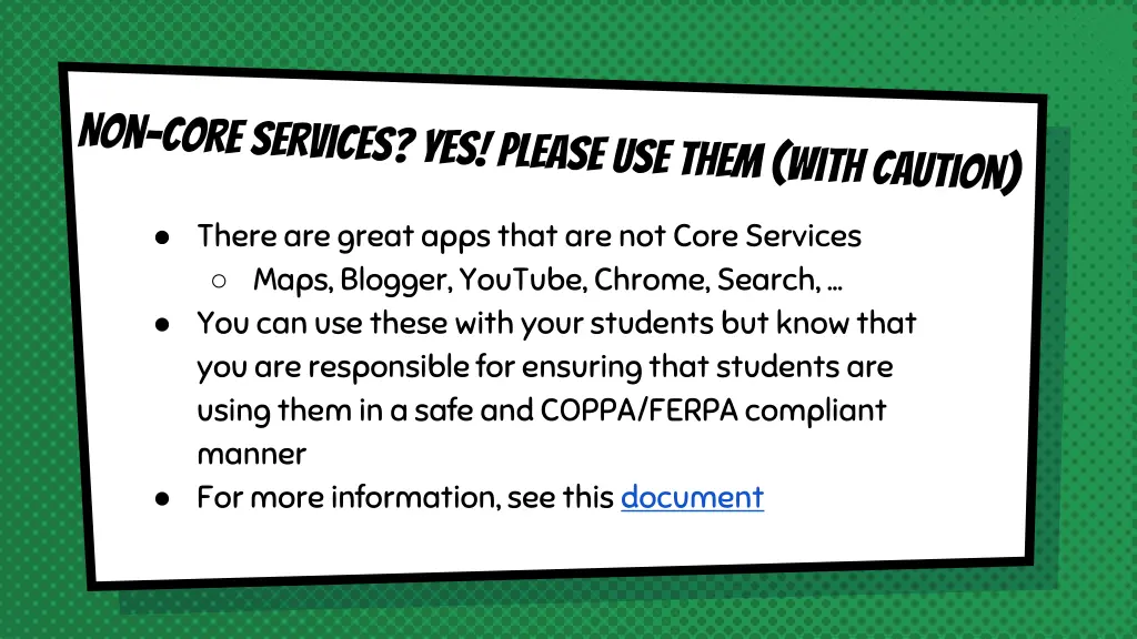 there are great apps that are not core services