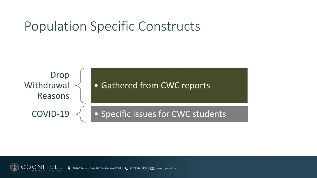 population specific constructs