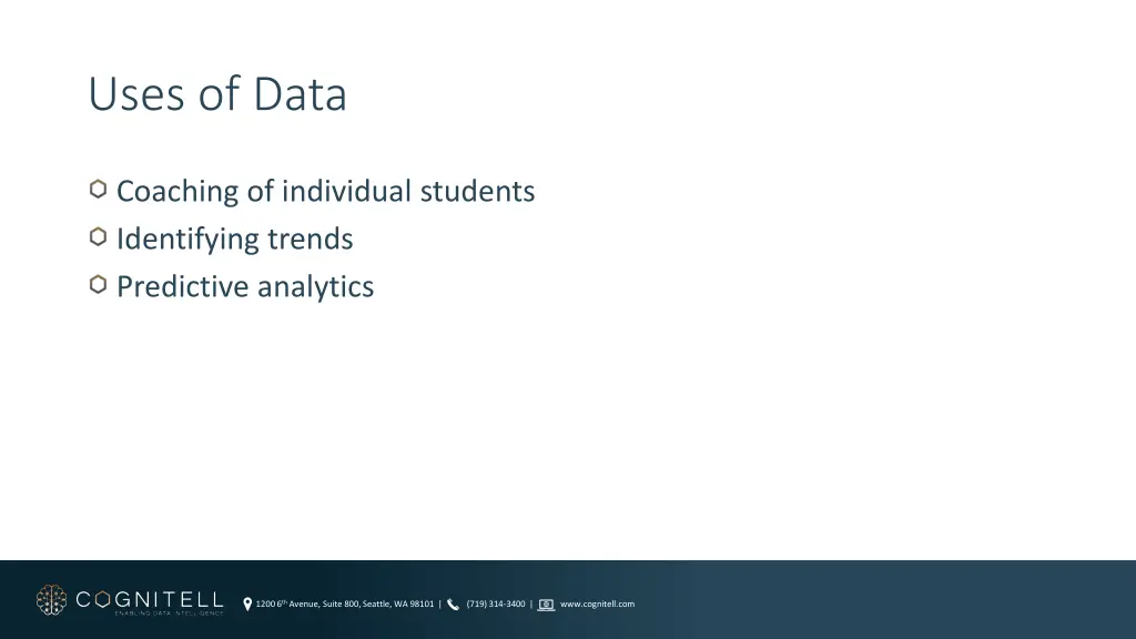 uses of data