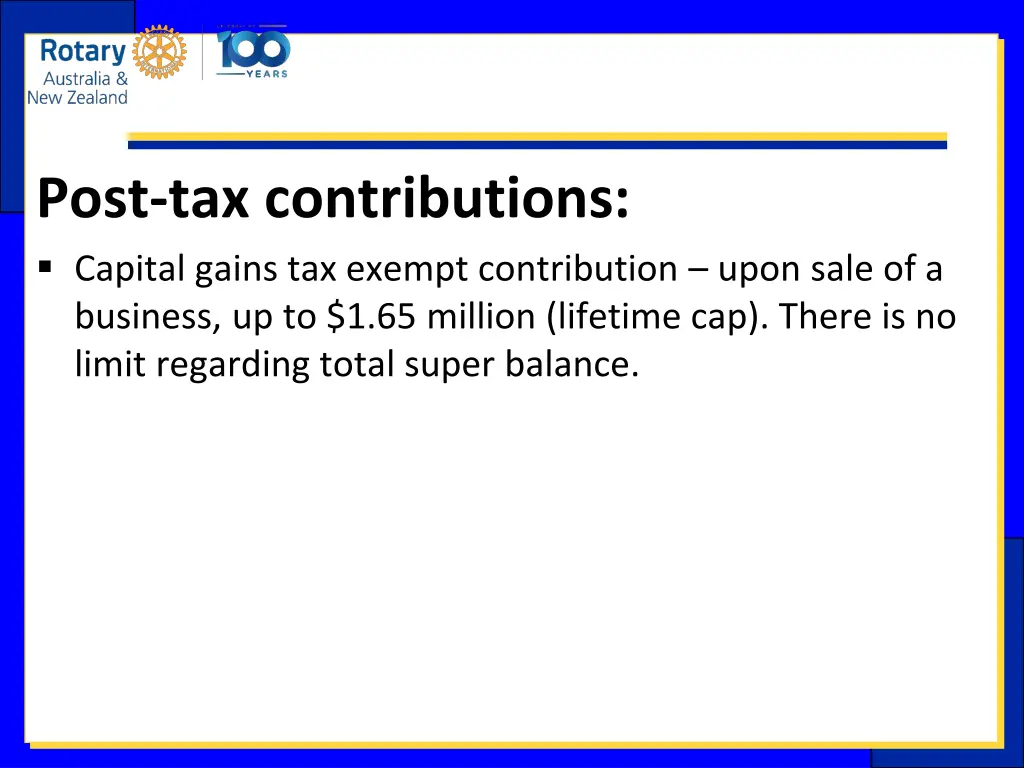 post tax contributions capital gains tax exempt