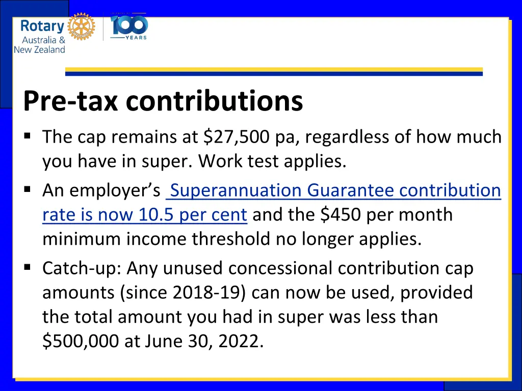 pre tax contributions the cap remains