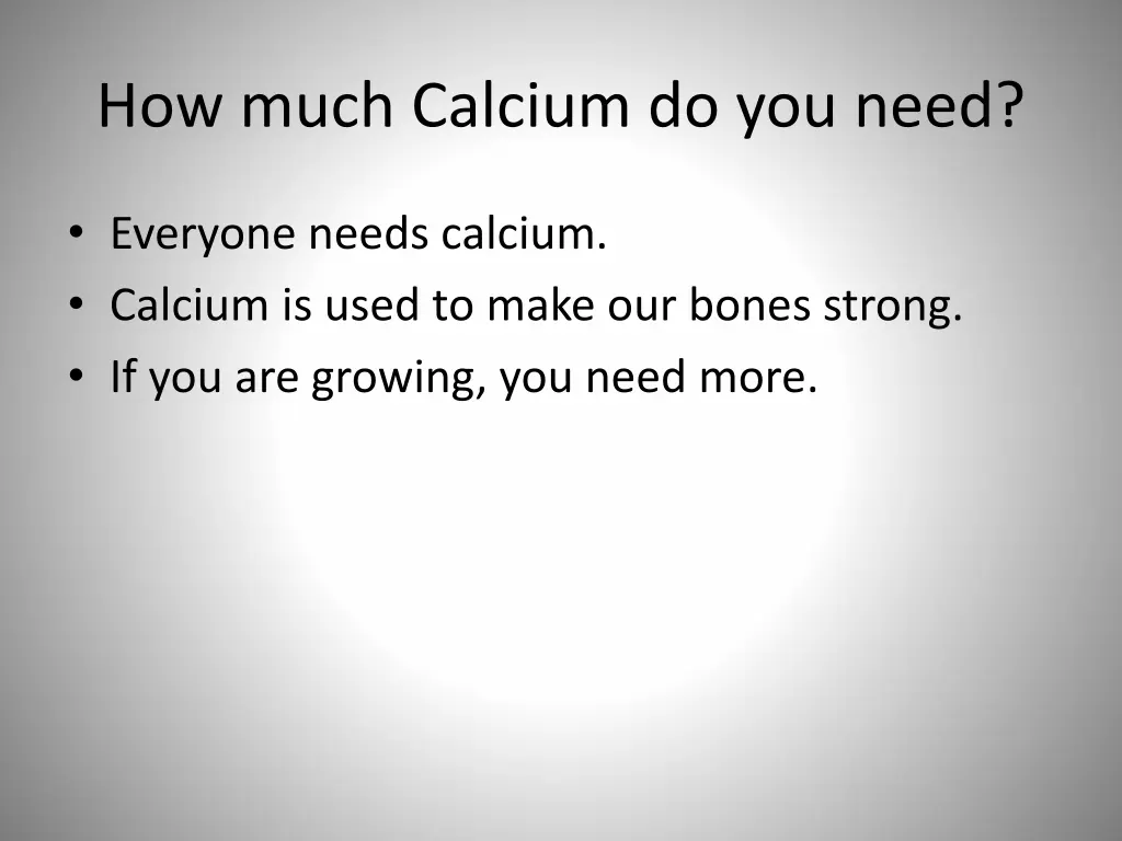 how much calcium do you need