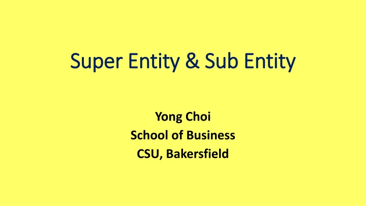 super entity sub entity super entity sub entity