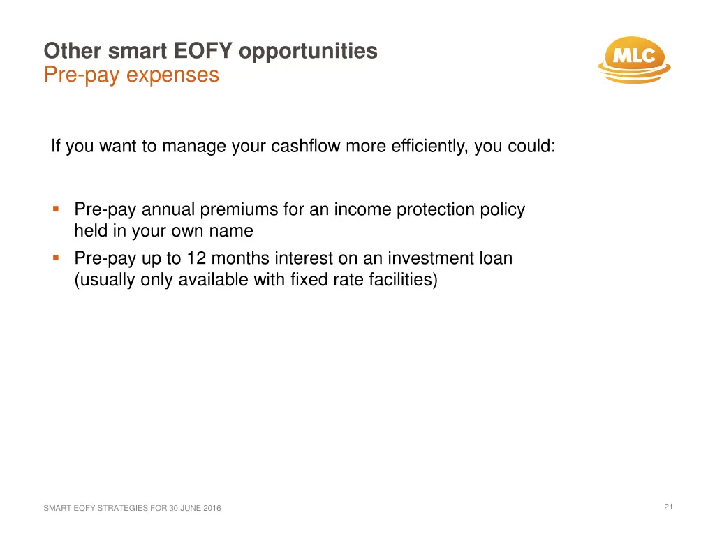 other smart eofy opportunities pre pay expenses