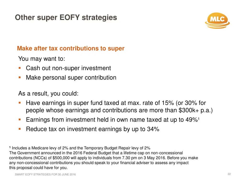 other super eofy strategies