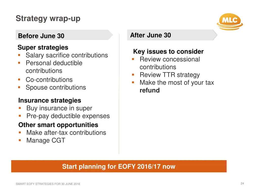 strategy wrap up
