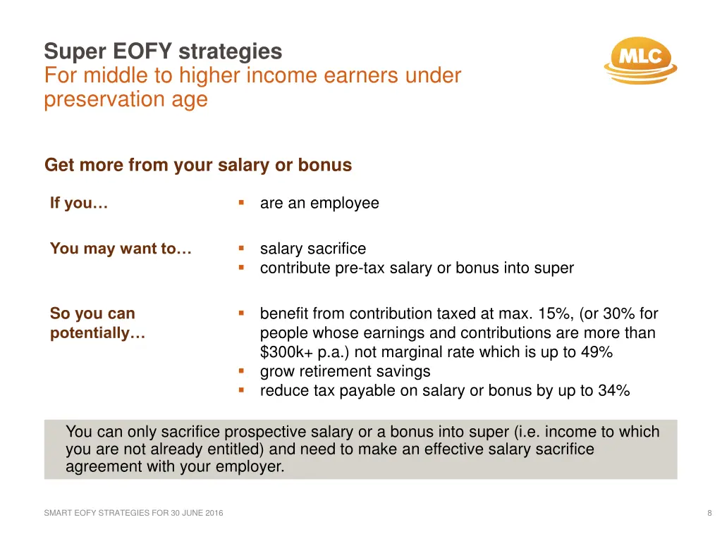 super eofy strategies for middle to higher income