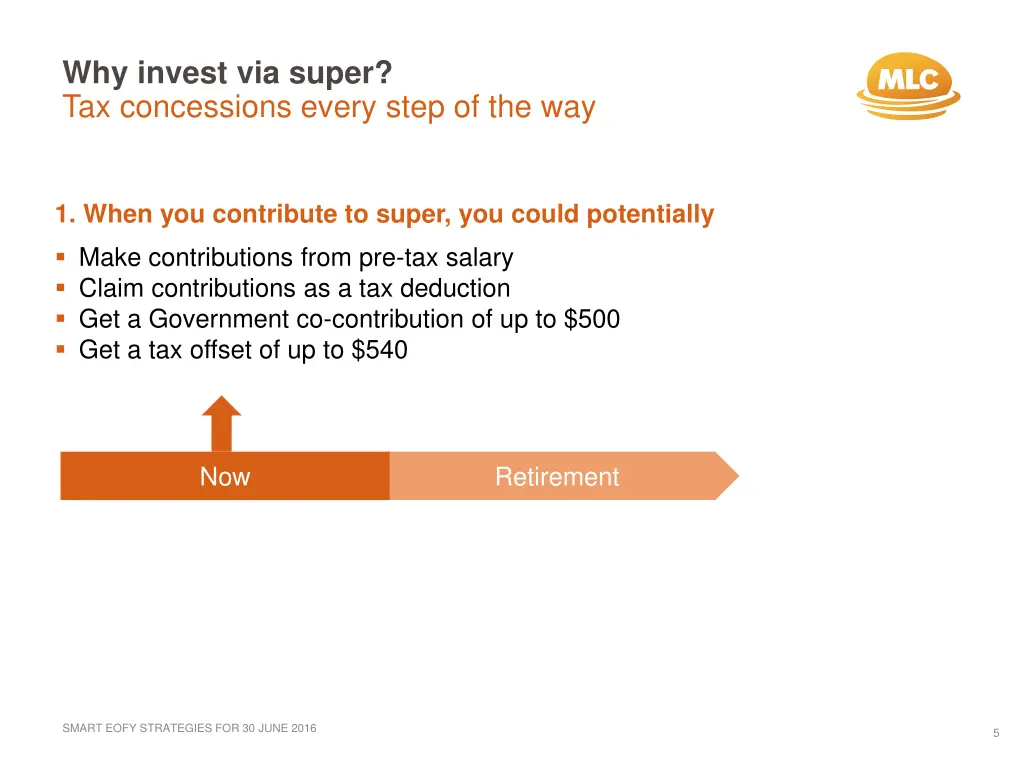 why invest via super tax concessions every step