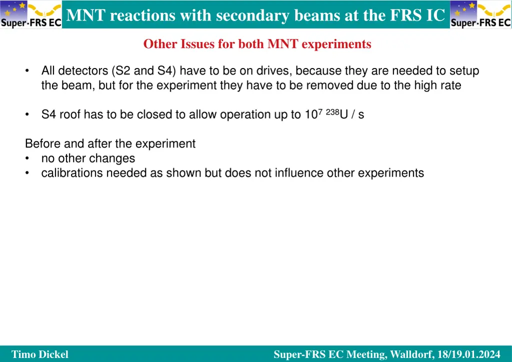 mnt reactions with secondary beams at the frs ic 2