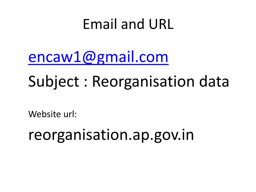 email and url