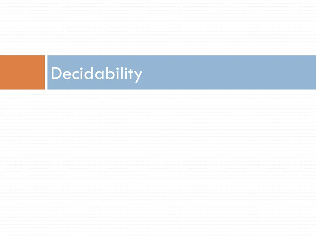 decidability