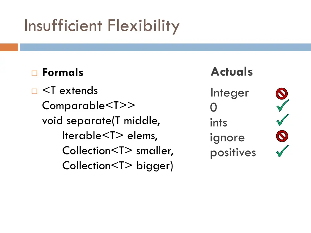 insufficient flexibility