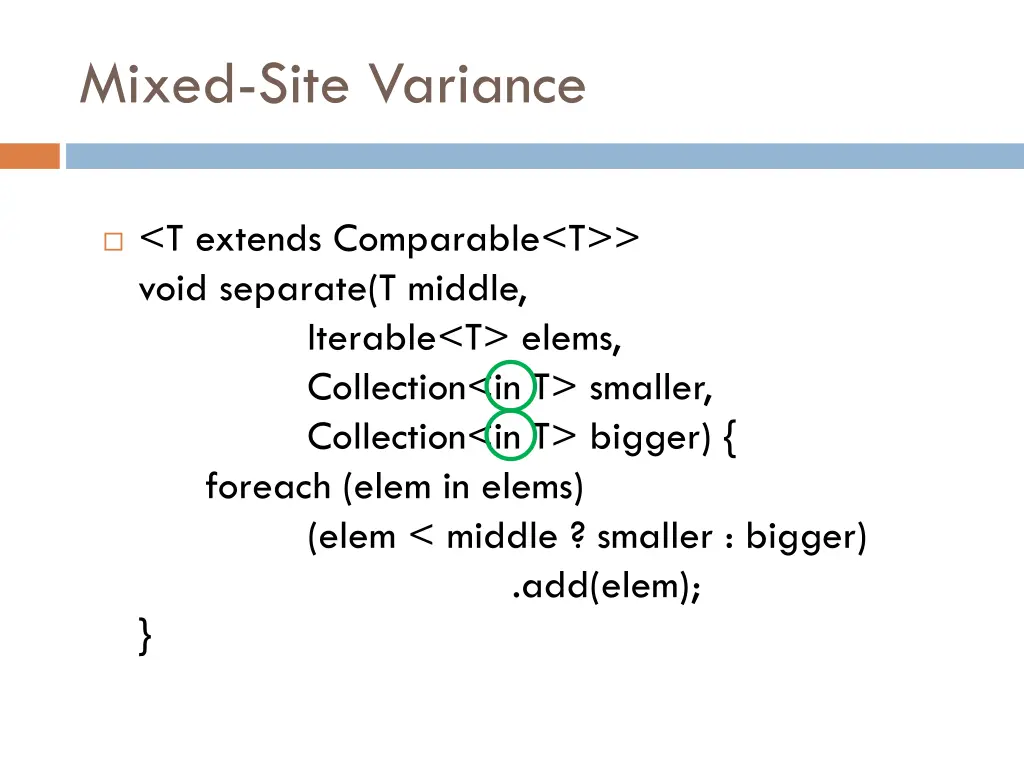 mixed site variance