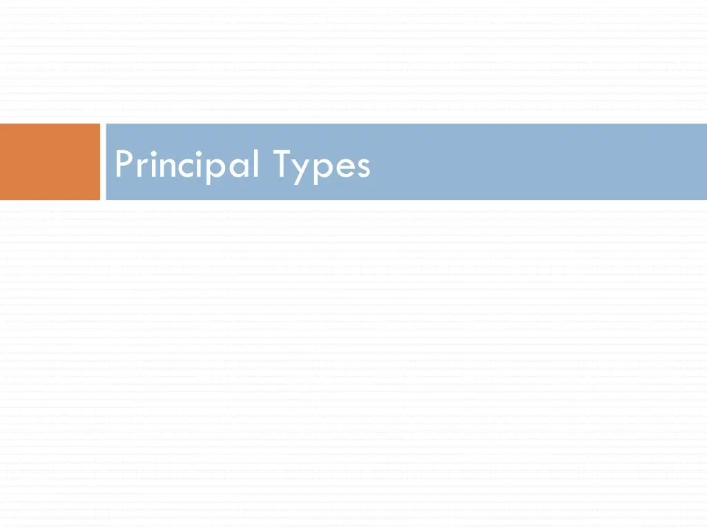 principal types