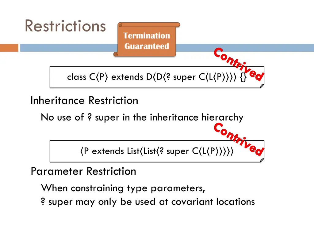 restrictions