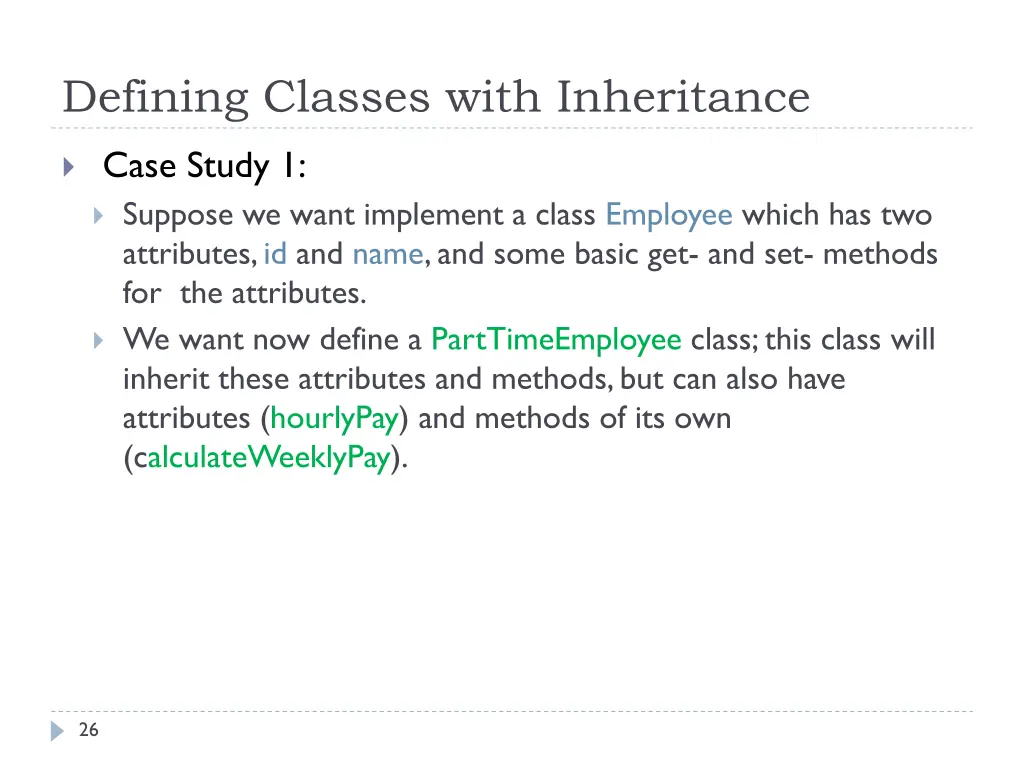 defining classes with inheritance