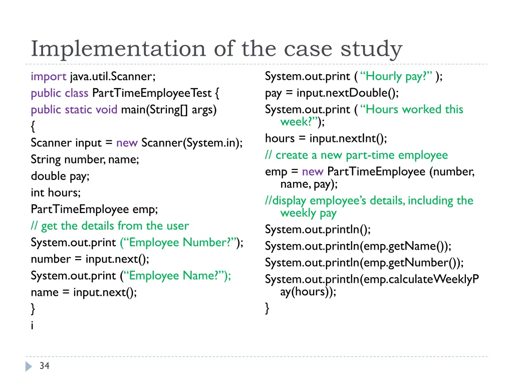 implementation of the case study 2
